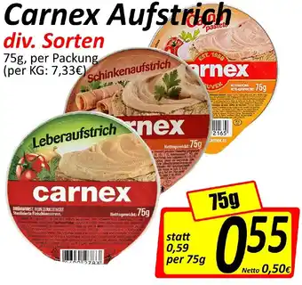 Wurstico Carnex Aufstrich Div, Sorten 75g Angebot