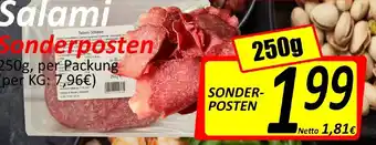 Wurstico Salami Sonderposten 250g Angebot