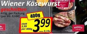 Wurstico Wiener Käsewurst 400g Angebot