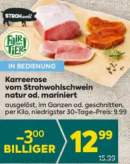 Billa Karreerose vom Strohwohlschwein natur od. mariniert Angebot