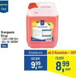 Metro Orangeade Sirup Angebot