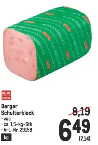 Metro Berger Schulterblock Angebot