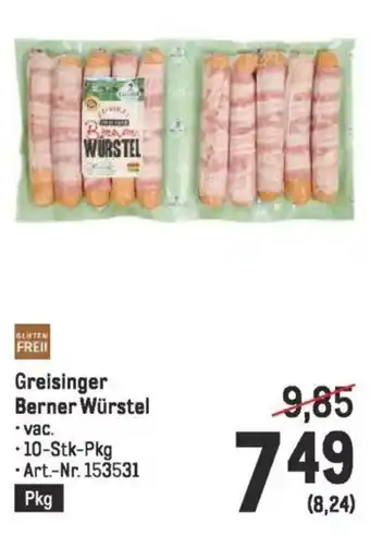 Metro Greisinger Berner Würstel Angebot