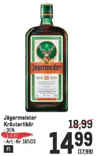 Metro Jägermeister Kräuterlikör Angebot