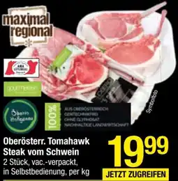 Maximarkt Oberösterr. Tomahawk Steak vom Schwein Angebot