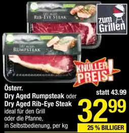 Maximarkt Österr. Dry Aged Rumpsteak oder Dry Aged Rib-Eye Steak Angebot