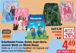 Maximarkt Schuhbeutel Frozen, Barbie, Super Mario, Jurassic World oder Minnie Mouse Angebot