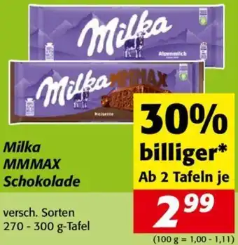Nah&Frisch Milka MMMAX Schokolade 270-300g Angebot