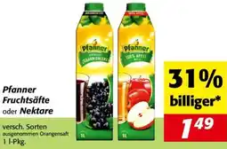 Nah&Frisch Pfanner Fruchtsäfte oder Nektare 1L Angebot