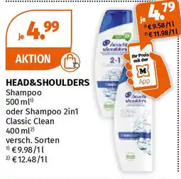 Müller HEAD&SHOULDERS Shampoo oder Shampoo 2in1 Angebot