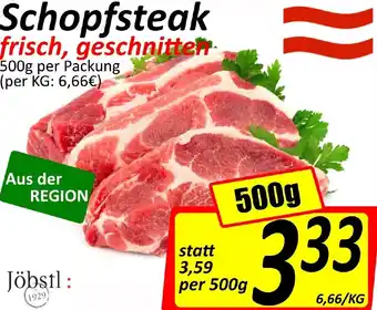 Wurstico Schopfsteak Frisch Geschnitten 500 g Angebot