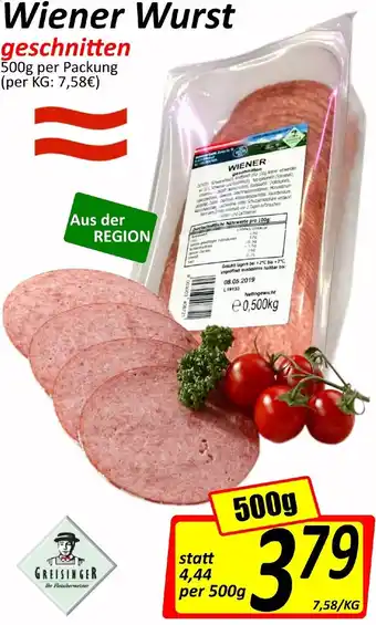 Wurstico Wiener Wurst Geschnitten 500 g Angebot