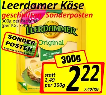 Wurstico Leerdamer Käse Geschnitten Sonderposten 300 g Angebot