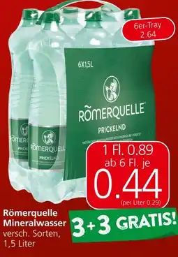 Spar Mineralwasser Angebot