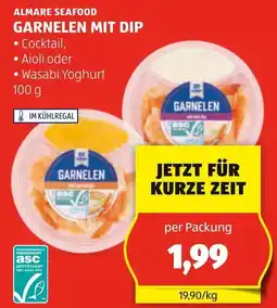 Hofer ALMARE SEAFOOD GARNELEN MIT DIP100g Angebot