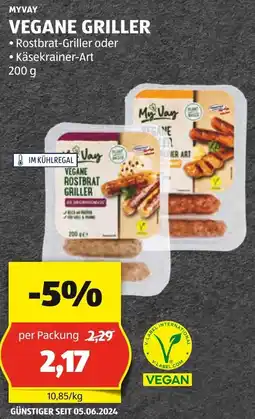 Hofer MYVAY VEGANE GRILLER 200g Angebot