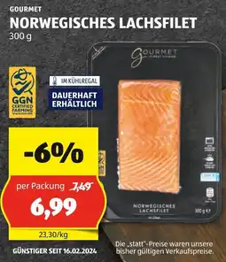 Hofer GOURMET NORWEGISCHES LACHSFILET 300g Angebot