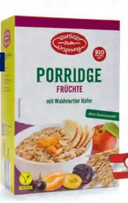 Hofer Bio Porridge Früchte Angebot