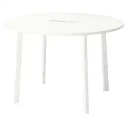 IKEA Mittzon Konferenztisch, rund/weiß, 120x75 cm Angebot