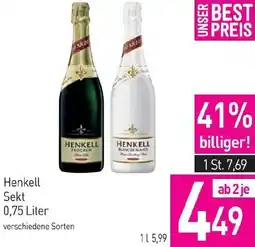 Sutterlüty Henkell Sekt 0.75 Liter Angebot