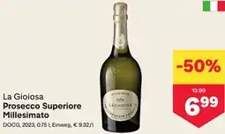 MPreis La Gioiosa Prosecco Superiore Millesimato 0.75L Angebot