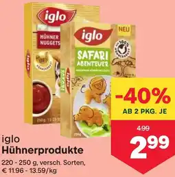 MPreis iglo Hühnerprodukte 220-250g Angebot
