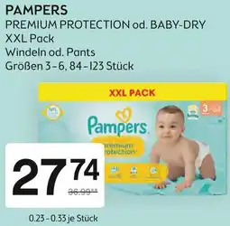 Bipa PAMPERS PREMIUM PROTECTION od. BABY-DRY XXL Pack Angebot