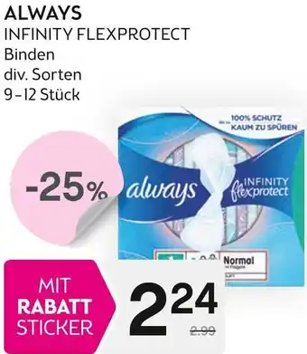 Bipa ALWAYS INFINITY FLEXPROTECT Binden Angebot