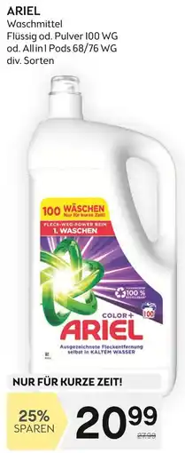 Bipa ARIEL Waschmittel Flüssig od. Pulver 100 WG od. All in 1 Pods 68/76 WG Angebot