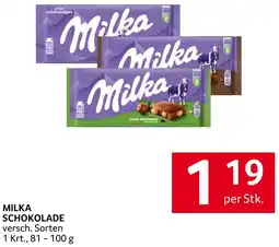 Transgourmet MILKA SCHOKOLADE 81-100g Angebot