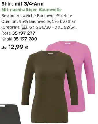 Tchibo Eduscho Shirt mit 3/4-Arm Angebot