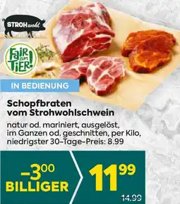 Billa Schopfbraten vom Strohwohlschwein Angebot