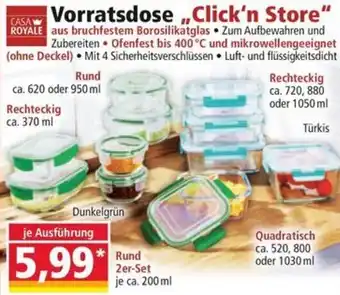 Norma Vorratsdose Click'n Store Angebot