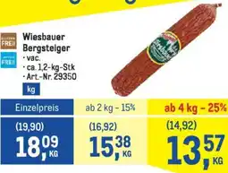 Metro Wiesbauer Bergsteiger Angebot