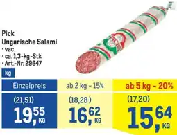 Metro Pick Ungarische Salami Angebot