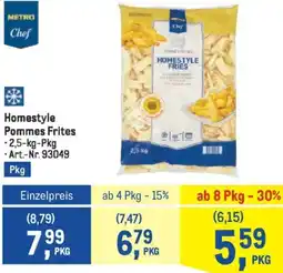 Metro Homestyle Pommes Frites 2.5kg Angebot