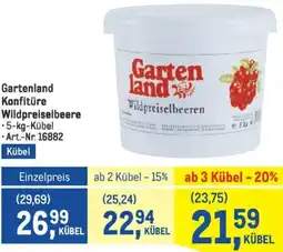 Metro Gartenland Konfitüre Wildpreiselbeere 5kg Angebot