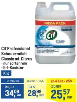 Metro Cif Professional Scheuermilch Classic od. Citrus Angebot