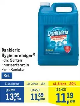 Metro Danklorix Hygienereiniger Angebot