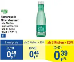Metro Römerquelle Mineralwasser Angebot