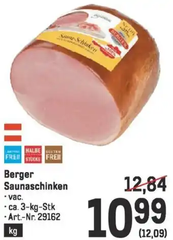 Metro Berger Saunaschinken Angebot