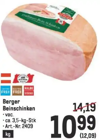 Metro Berger Beinschinken Angebot