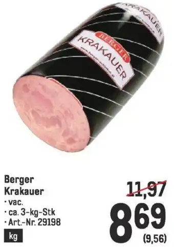 Metro Berger Krakauer Angebot