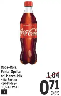 Metro Coca-Cola, Fanta, Sprite od. Mezzo-Mix Angebot