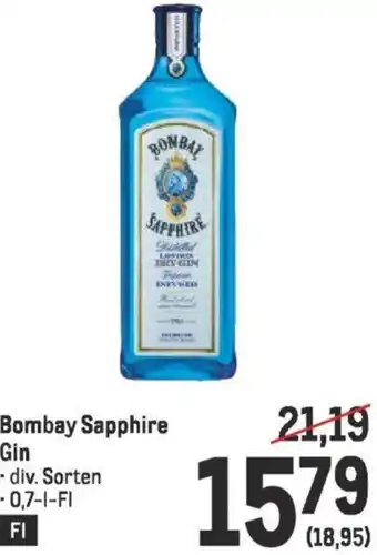 Metro Bombay Sapphire Gin Angebot