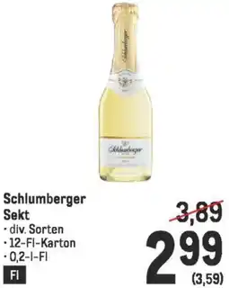 Metro Schlumberger Sekt Angebot
