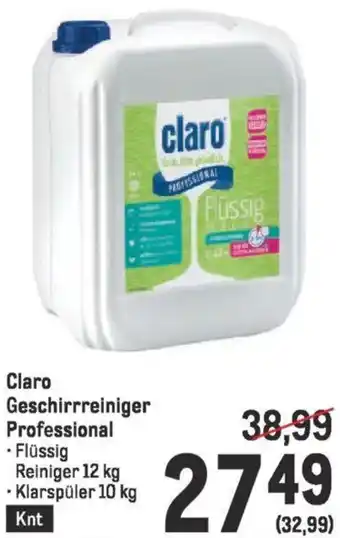 Metro Claro Geschirrreiniger Professional Angebot