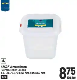 Metro HACCP Vorratsdosen Angebot