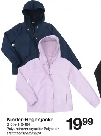 Zeeman Kinder-Regenjacke Angebot
