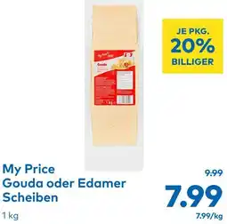 T&G My Price Gouda oder Edamer Scheiben 1 kg Angebot